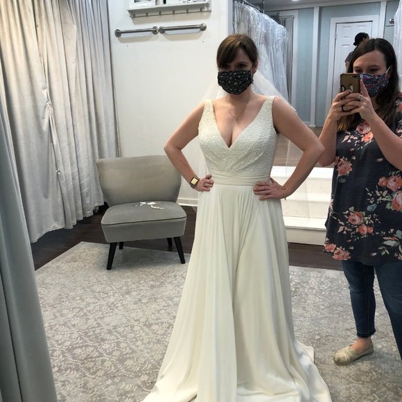 Augusta Jones A-Line Wedding Dress - Picture 1 of 6